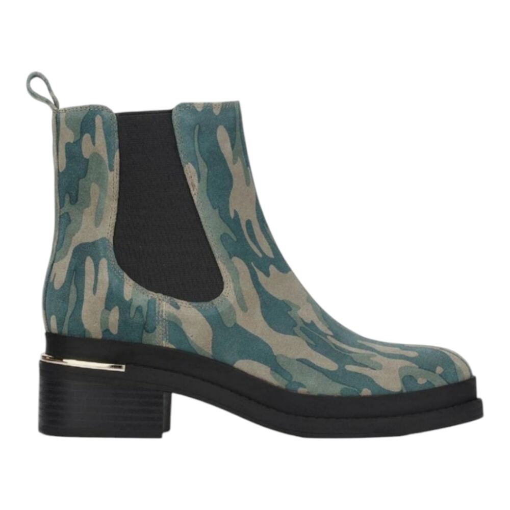 Kenneth Cole Suede Levon Leather‎ Camouflage Chelsea Boots Size 7 New